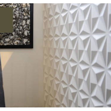 Termurah!!! Wallpaper 3D Foam Sticker Motif Panel Diamond Triangle Premium High Quality / Wallfoam Stiker Dinding Dekorasi Kamar Rumah-1