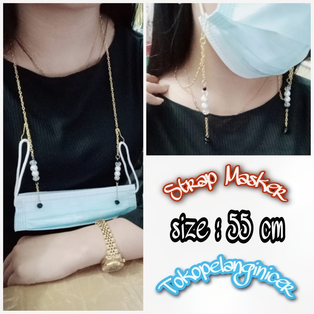 Kalung Strap Masker Tali Kalung Masker Mask Chain kalung masker mutiara starp Masker Korea