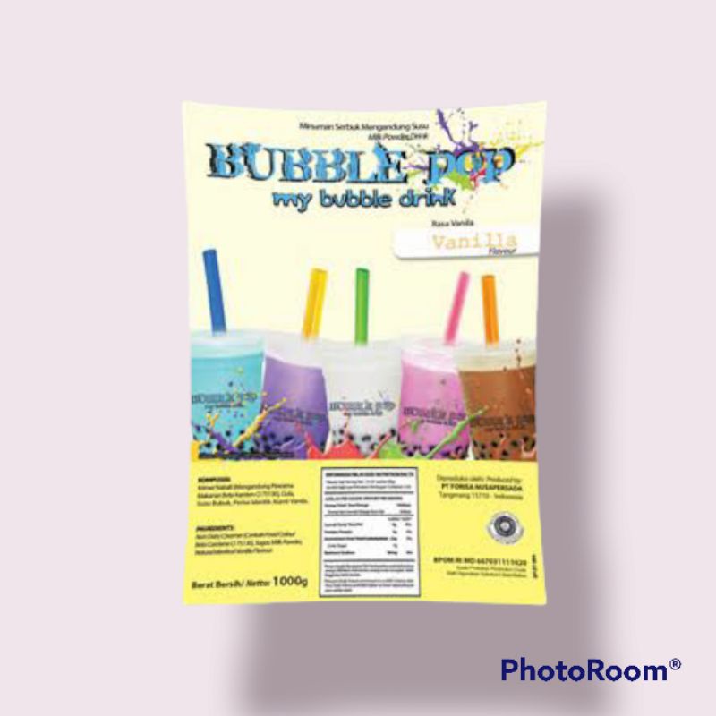Bubuk Minuman / Powder Drink Bubble Pop Vanila 500gr