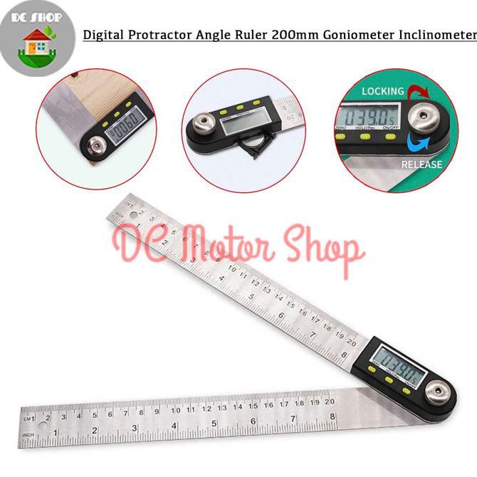 

☚ Digital Protractor Angle Ruler Goniometer Inclinometer Penggaris Bujur - 200Mm ✾