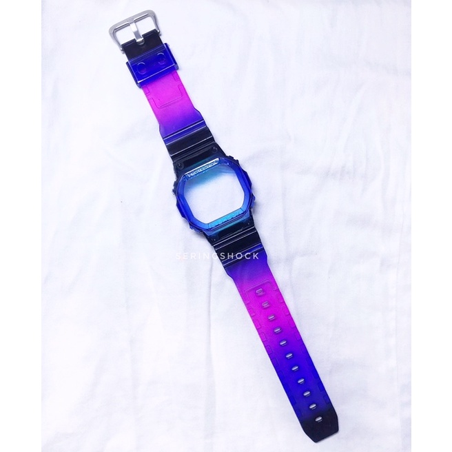 BNB Gshock DW5600 GWB5600 RAINBOW CLEAR Strap Besel Casio G-shock