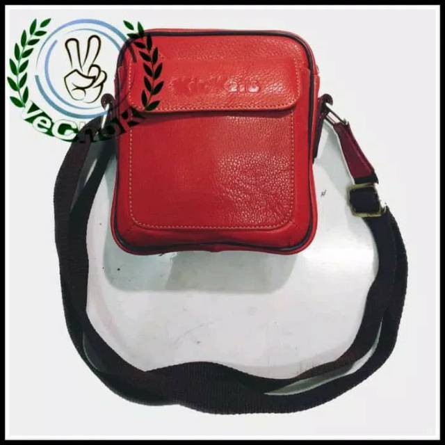 Tas Selempang Motif Buaya Pria Kulit Sapi Asli - Kickers TK210301 IDR 210k