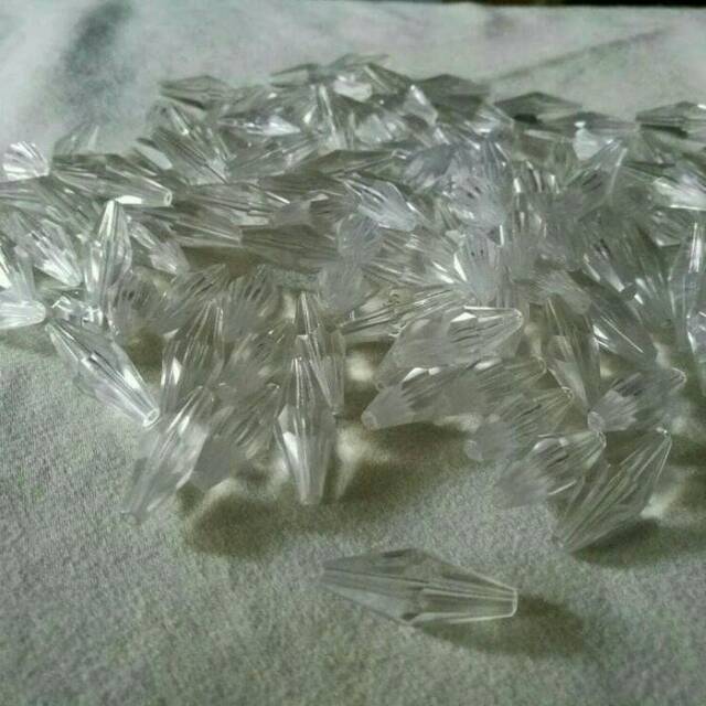 

Spacer manik2 akrilikik 12 pcs model bening