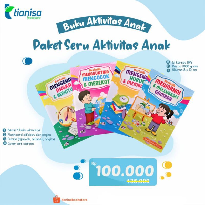 Buku Anak/Buku aktivitas anak/Paket Seru Aktivitas Anak/Buku anak TK