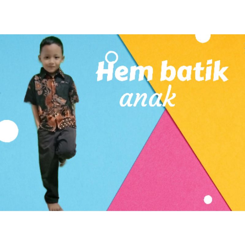 baju batik anak usia 2-5 tahun