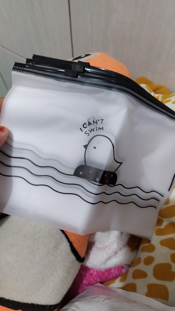 (we) 5pcs/set Tas Pouch Model Resleting Desain Anak Ayam Ukuran 20x13.5cm Anti Debu Untuk Masker