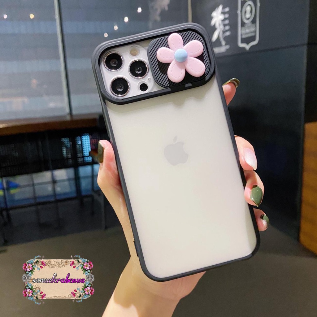 SOFTCASE SLIDE PELINDUNG KAMERA FLOWER 3D VIVO Y11 Y12 Y15 Y12 Y17 Y12S Y20 Y30 Y50 Y51 Y53 Y91 Y93 Y95 Y91C Y1S V20 V21 V19  SB2908