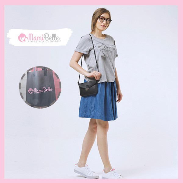 

Mamibelle Claritsa Kaos Hamil & Menyusui Grey “BEING A MOM” Premium