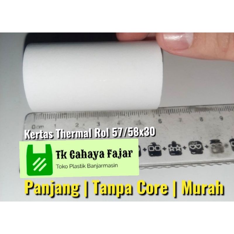 

Kertas Thermal 58x30 @10rol Kertas Struk Panjang Tanpa core