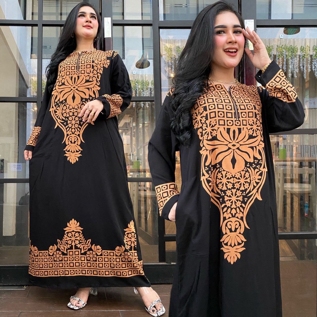 COD | Long dress ISTANBUL wanita tidur murah batik baju tidur menyusui murah lengan panjang