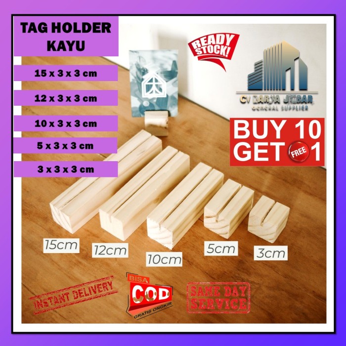 

Price Tag Holder Dudukan Stand Kayu Akrilik Acrylic Kalender 10cm