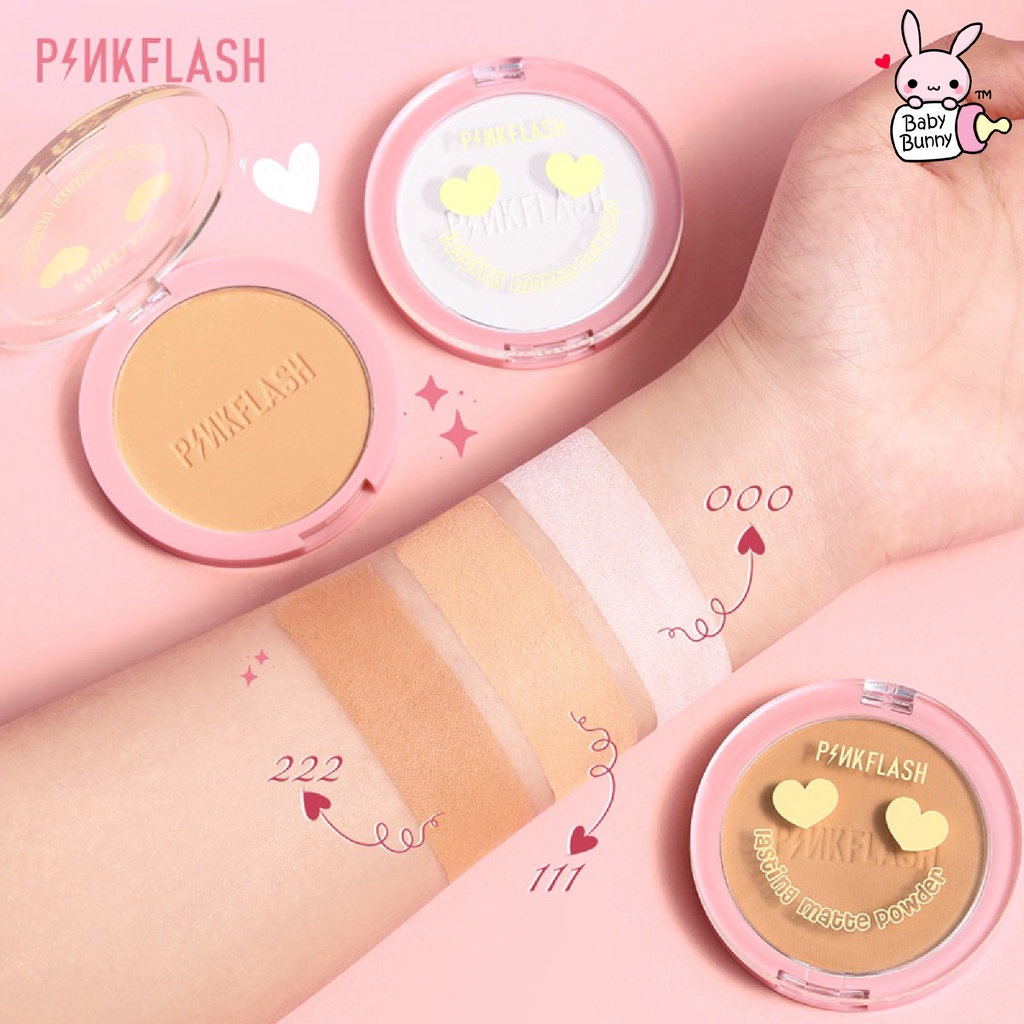 ❤ BELIA ❤ PINKFLASH Lasting Matte Pressed Powder PF-F08 (✔BPOM) PINK Flash