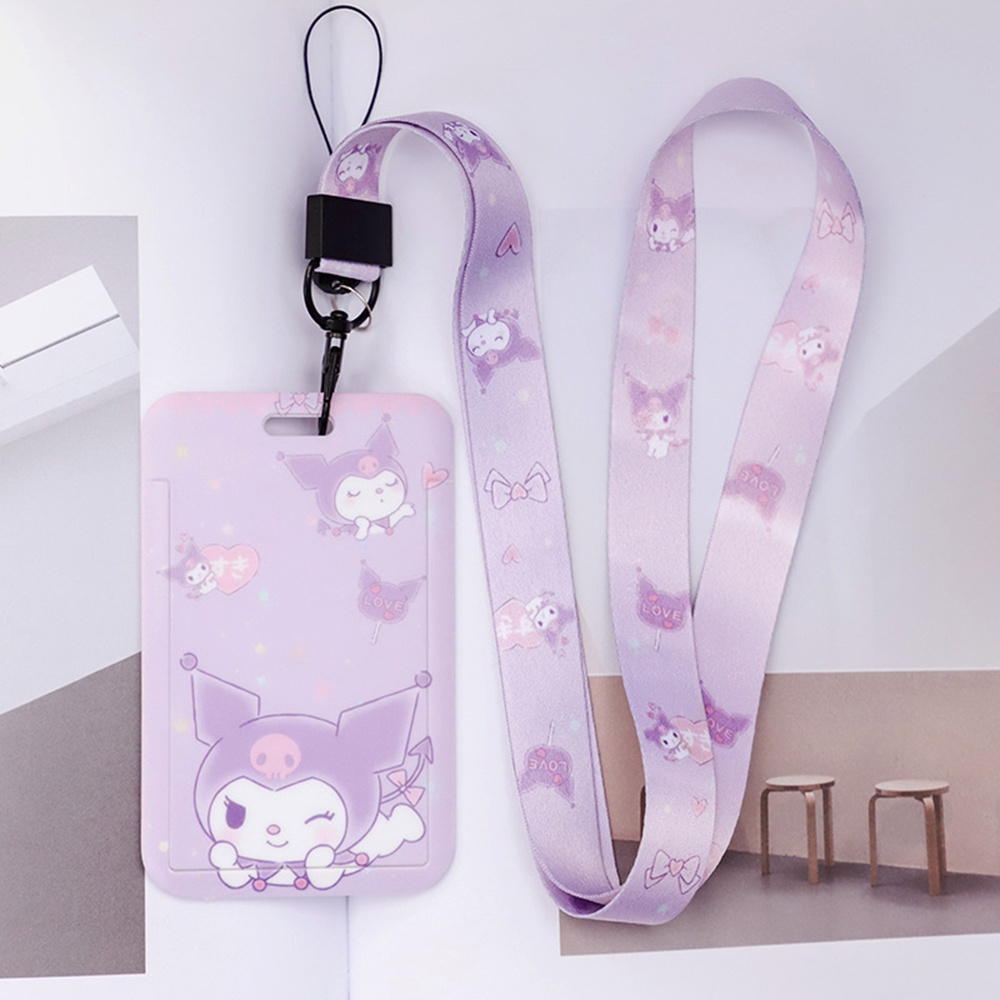 Holder Kartu ID / Bis Motif Kartun Kulomi Dengan Tali Lanyard