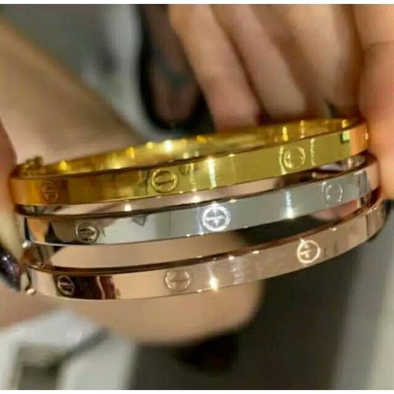 GELANG WANITA TITANIUM IMPORT AWET ANTI KARAT