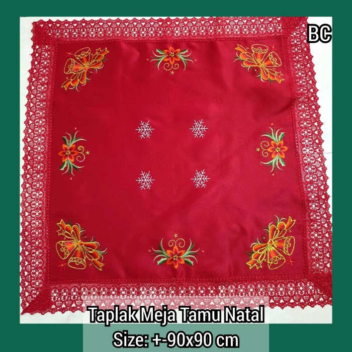 Taplak Meja - Taplak Meja Tamu Natal Mewah - Taplak Natal