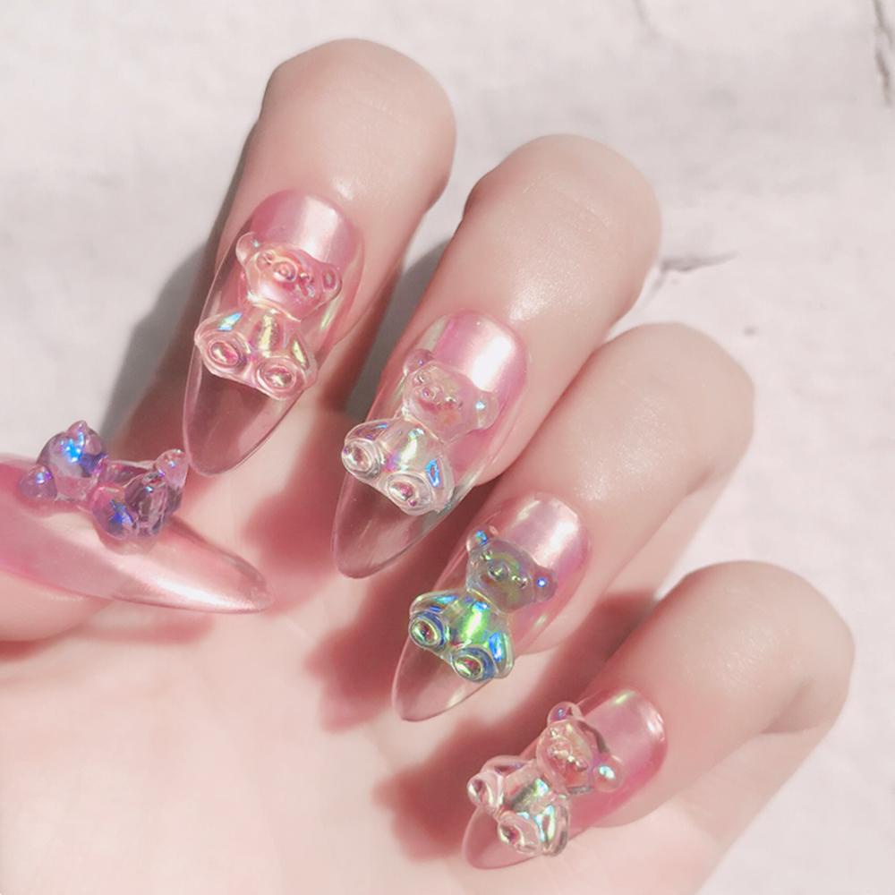 Timekey 88pcs Manikmanik Kristal Aurora Flatback 3D 3 Ukuran 5 Model Untuk Dekorasi Nail Art A4K5