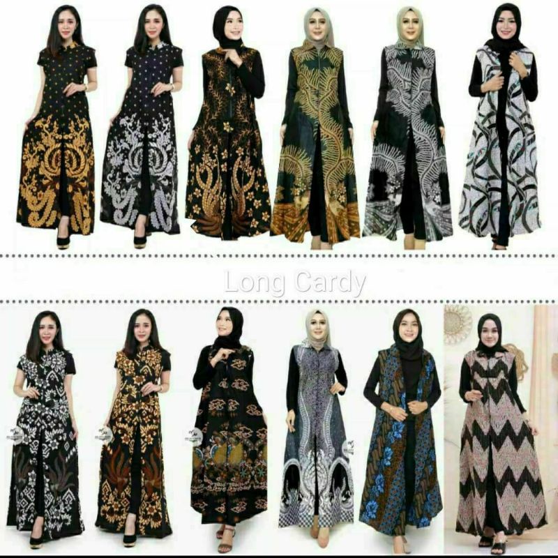 JUMBO LD 110cm 120cm 130cm Cardigan Outer Batik Long CARDY SOGAN Batik GENES Printing Dolby Dobby do