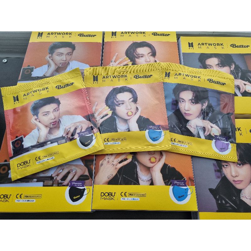 [Ready stok] BTS ARTWORK MASK - 'Butter' Edition JIMIN/JIN/J-HOPE/JUNGKOOK/RM/SUGA/V