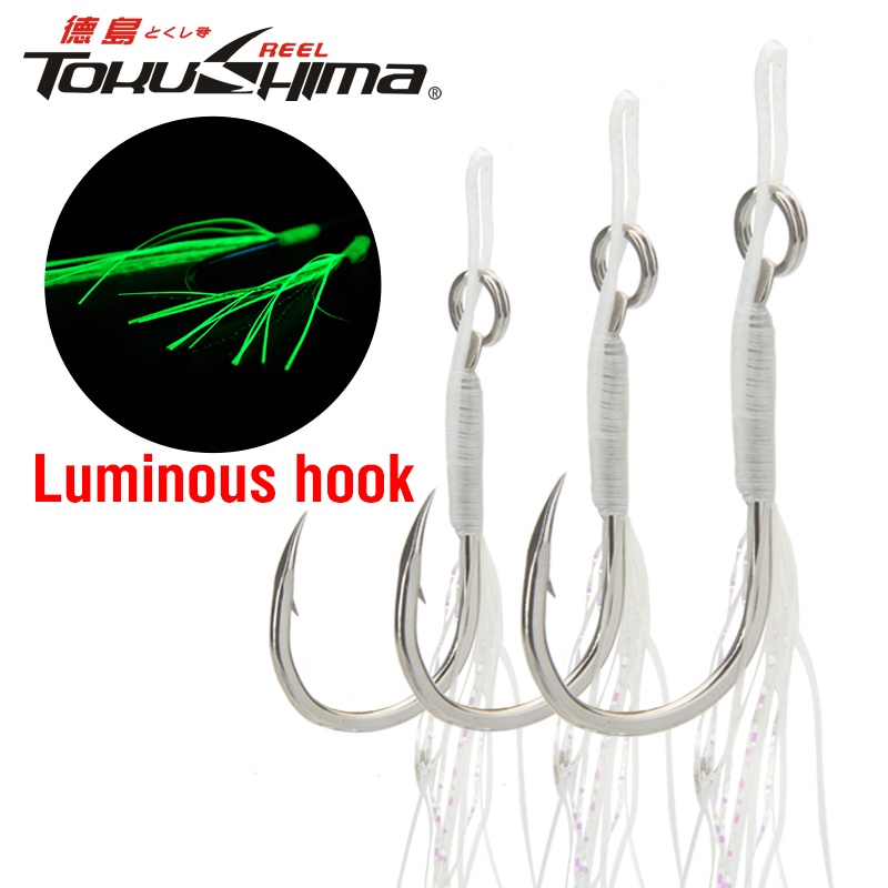 1pc Kail Pancing Luminous Bahan Carbon Steel Untuk Memancing Di Laut