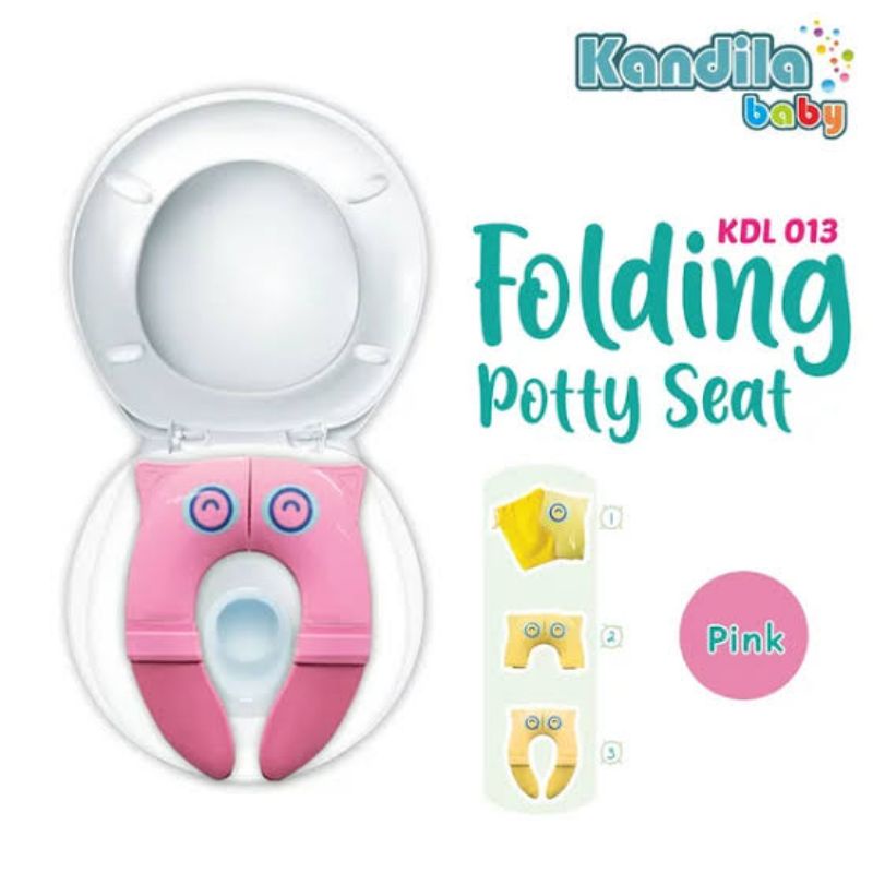 Kandila Baby Folding Potty Seat KDL013 - Alas Duduk Kloset Lipat Anak Bayi Traveling - Alas Kloset Travel Anak