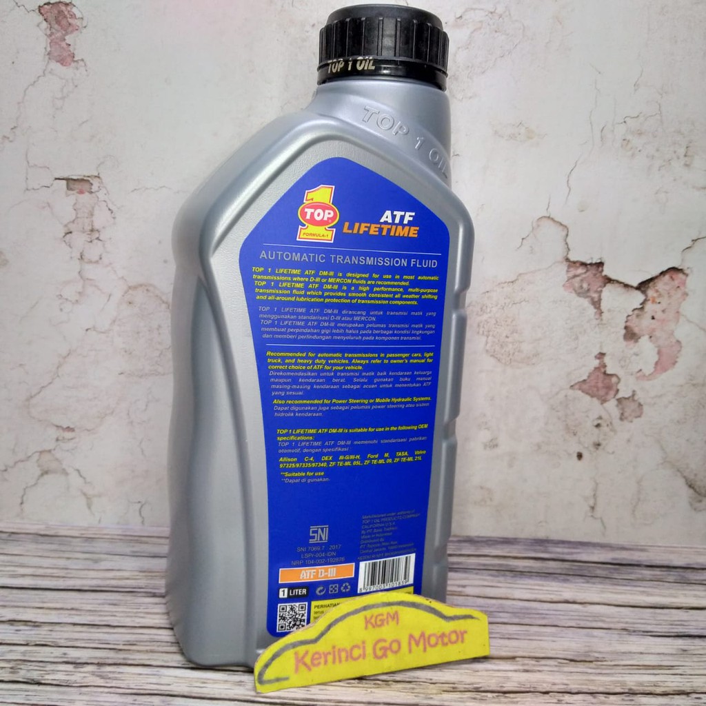 OLI TRANSMISI TOP 1 ATF DEXRON-lll 1L- POWER STEERING FLUID TOP 1 DM-3