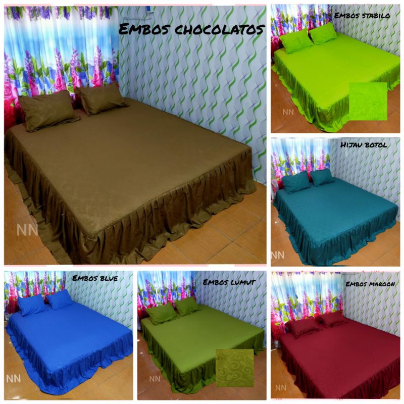 Sprei Rumbai Embos SPREI POLOS /VIOLET/EMBOS CHOCOLATE/EMBOS RED