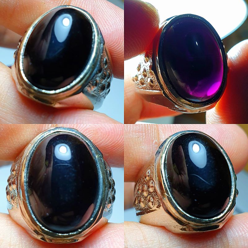 BATU CINCIN AKIK KECUBUNG WULUNG HITAM MULUS
