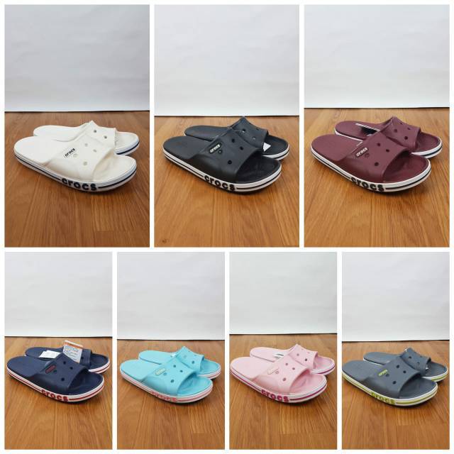 Crocs Baya Slide Sandal Selop Pria dan Wanita Sendal Pantai Anti Air Anti Slip