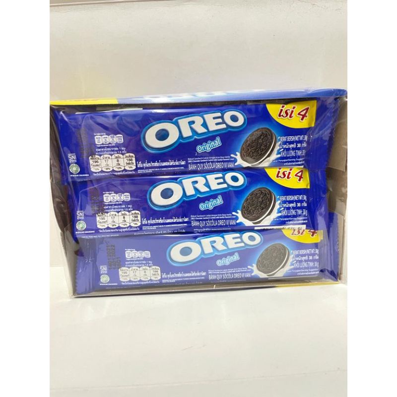 

Oreo Biskuit 38 gram (1 pack isi 12 pcs)