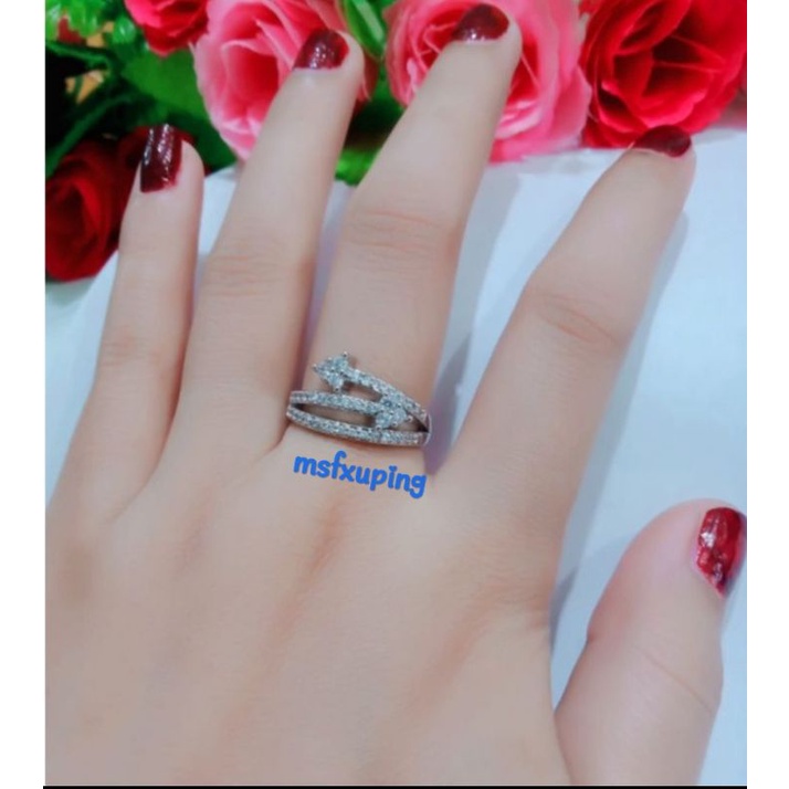 Cincin silver wanita dewasa lapis emas xuping CA505