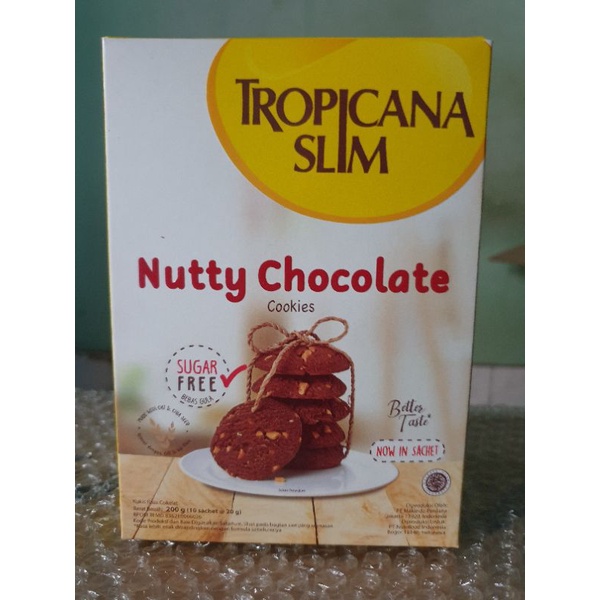 

Tropicana Slim Cookies Nutty Chocolate Bebas Gula 10 Sachet