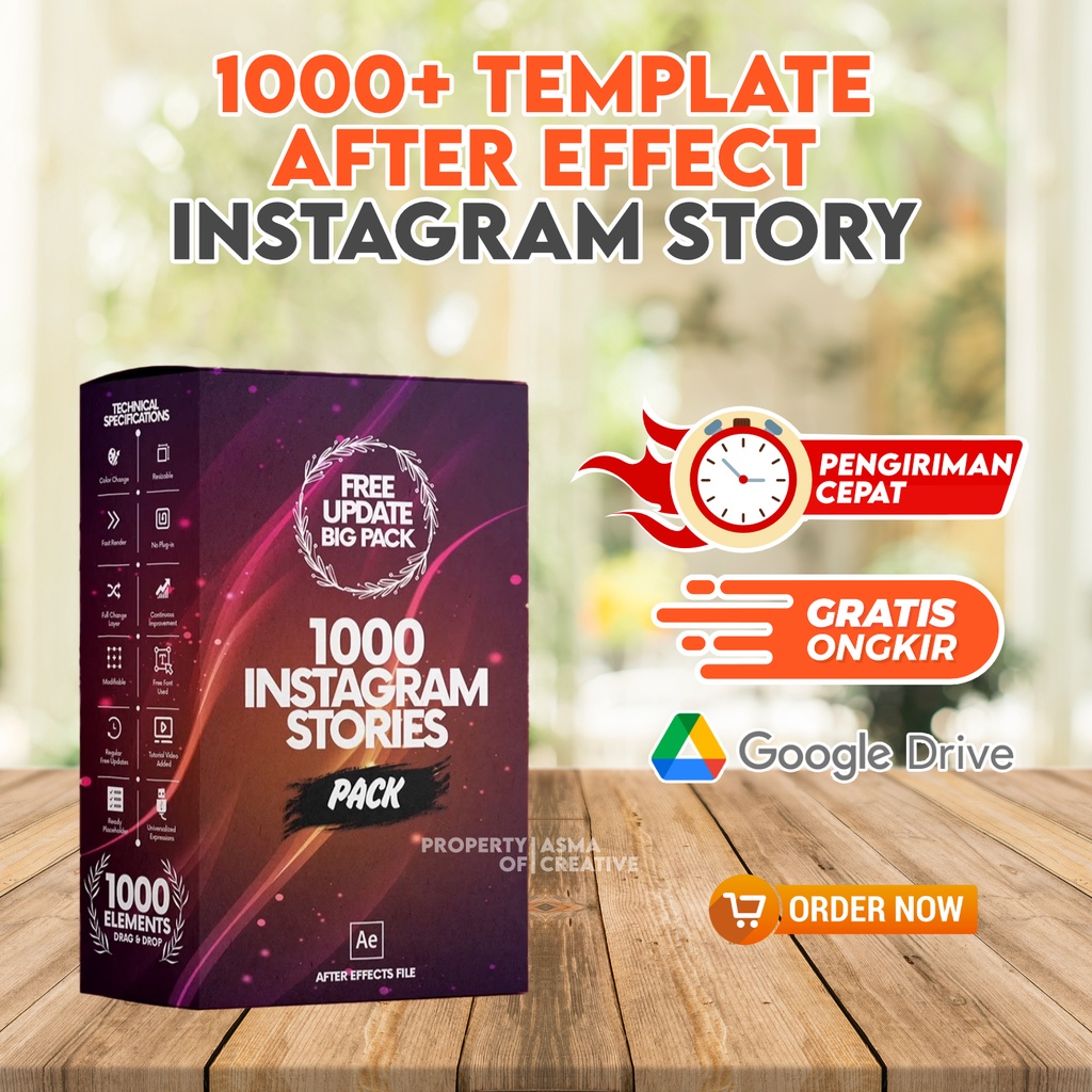 1000+ Template Instagram Story | After Effect Siap Edit | Free Panduan | After Effect Graphic Pack |
