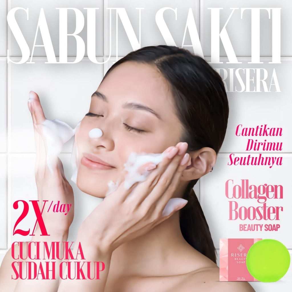 RISERA BEAUTY Whitening face soap | Sabun pemutih wajah glowing