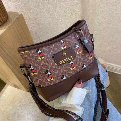 GI 6137 RISCE TAS SELEMPANG MOTIF MICKEY MOUSE IMPORT WANITA CEWEK PEREMPUAN JAKARTA BATAM GUGCI JT