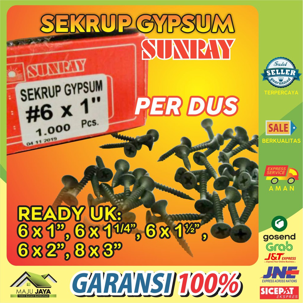 sekrup gipsum Screw Gypsum 6x1