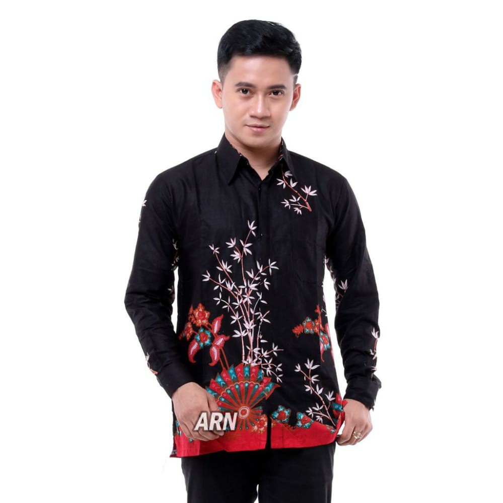 M, L, Xl, Xxl Kemeja Batik Pria Lengan Panjang New Arrival Distro Batik Pria Batik Ipnu-ippnu Pria
