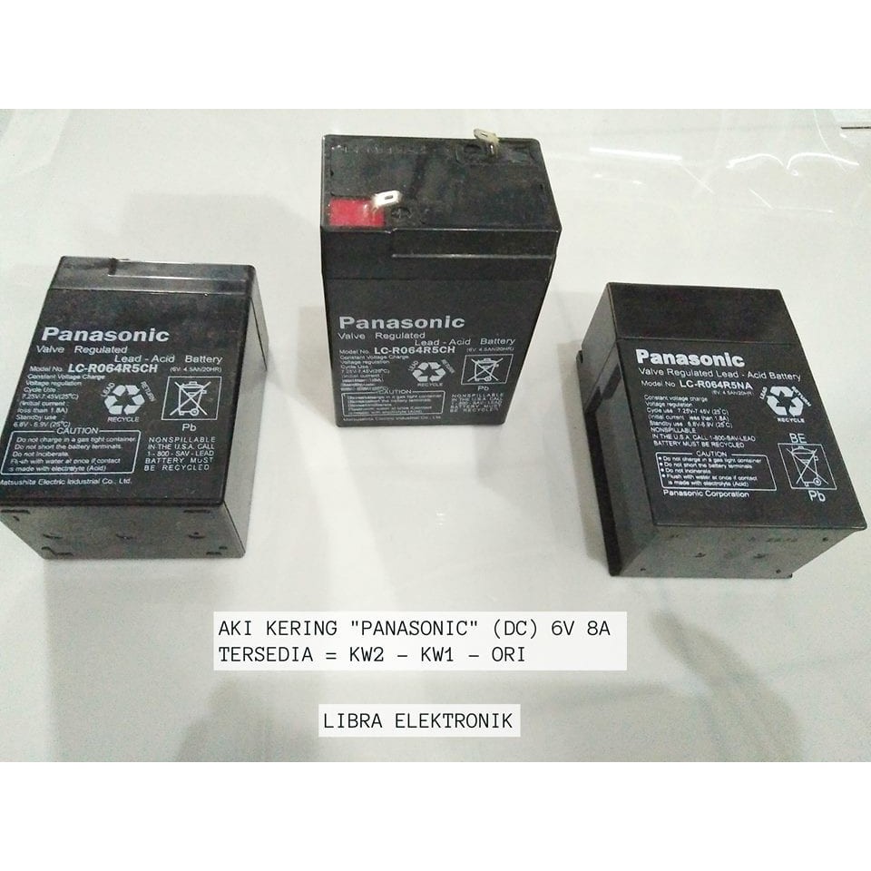 Aki Kering Panasonic 6V 8A