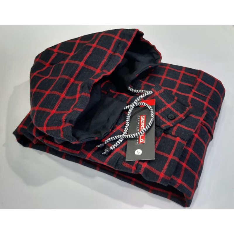 KEMEJA FLANEL HOODIE PRIA MURAH BISA UNTUK COWOK/CEWEK
