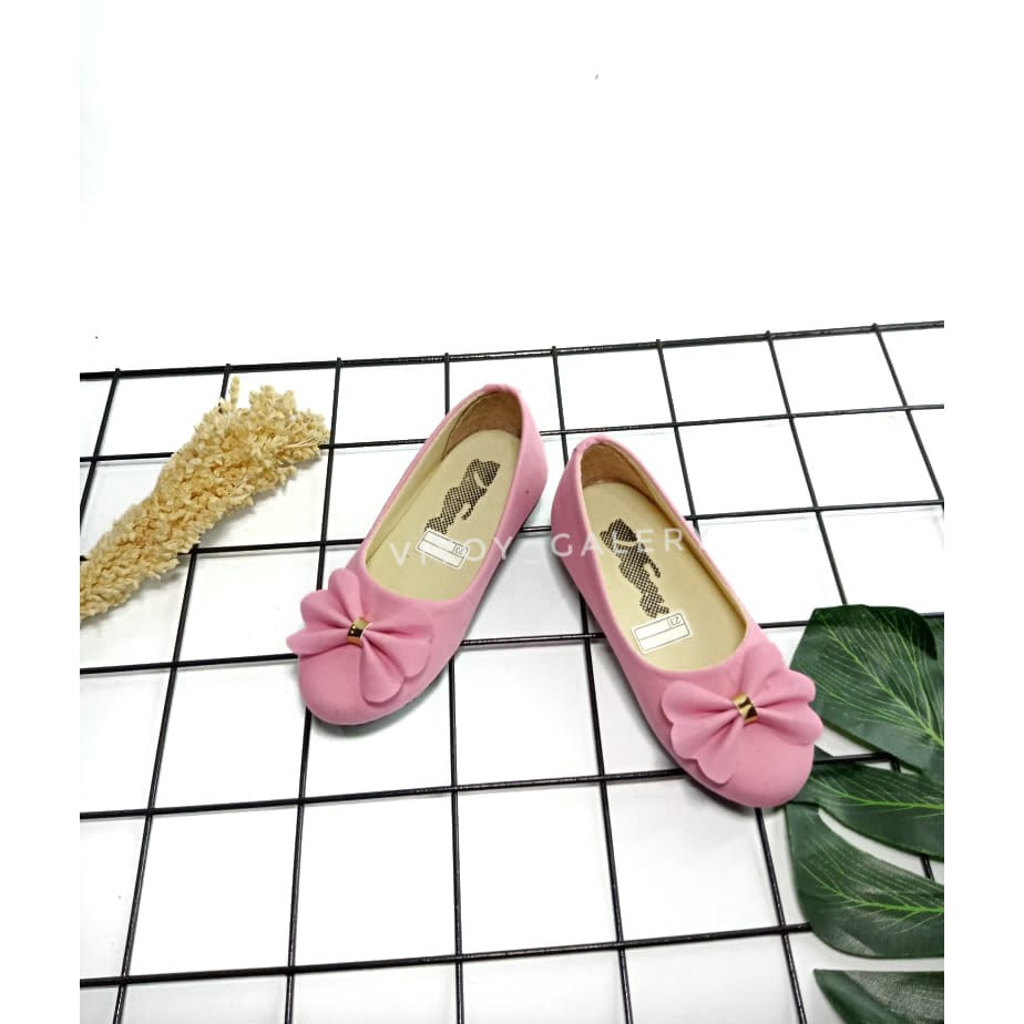Sepatu Anak Perempuan Flatshoes Pita Sepatu Anak Balet Simpel Elegan Size 22-35 Termurah