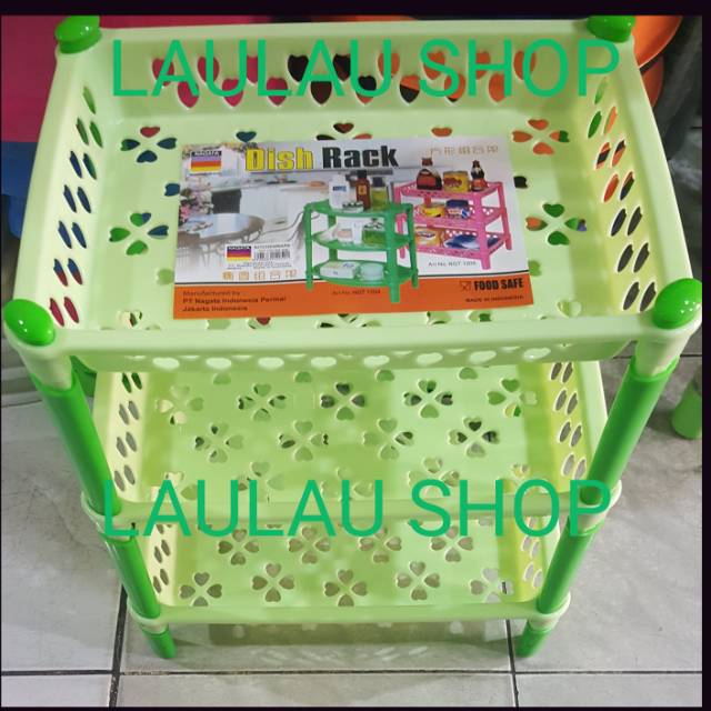 RAK SALON SUSUN 3 NAGATA 1205 / TEMPAT SURAT / RAK SERBAGUNA / KITCHEN SET PLASTIK