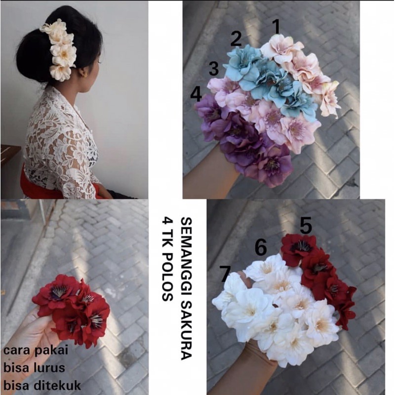 

semanggi sakura 4 tangkai polos