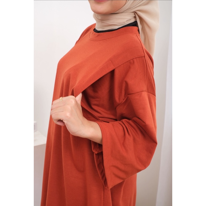 KAOS BUSUI OVERSIZE BASIC POLOS Jumbo || Busui NonBusui Hijab Friendly