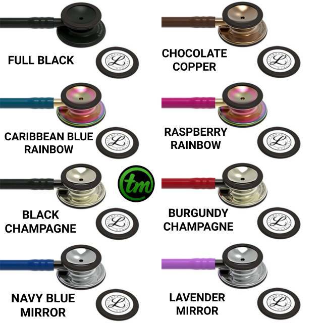 LITTMANN CLASSIC III SPECIAL EDITION Stetoskop Littmann Full Black Copper Rainbow Mirror Champagne 3