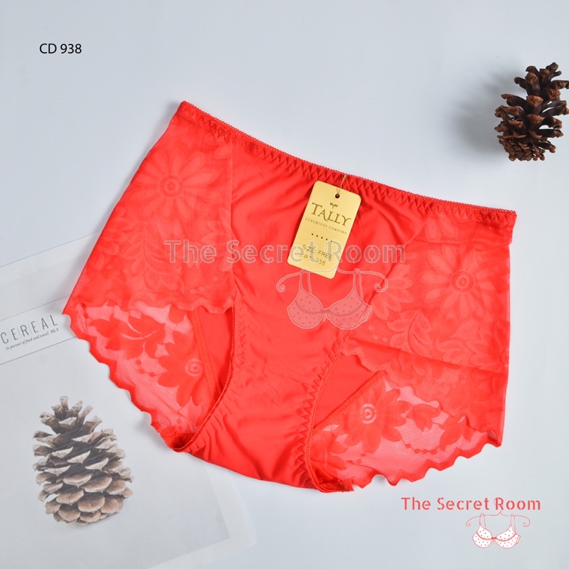 TALLY CD CELANA DALAM RENDA 938 I FREE SIZE I FIT XXL I BAHAN RENDA ANTI GATAL