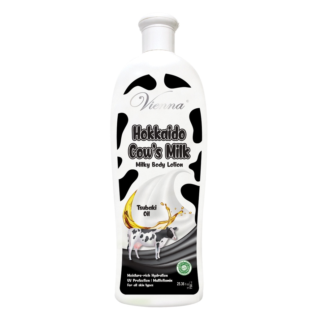 VIENNA Milky Body Lotion Hokkaido Cow's Milk Tsubaki Oil 750m