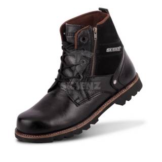  SEPATU  SAFETY BOOTS PRIA  COWOK  KEREN  ZIPPER SLETING BIKERS 