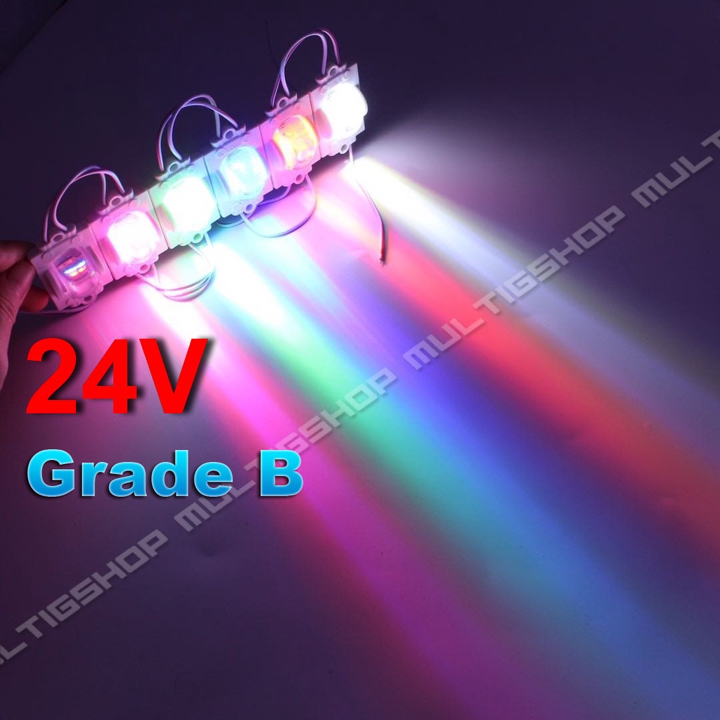 100Pcs Modul LED Alis Roda 2835 Tipe 5830 24V - Pink Icy Blue - Grade B