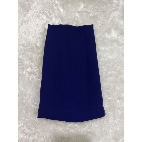 selendang sifon cref warna buah naga-Biru navy