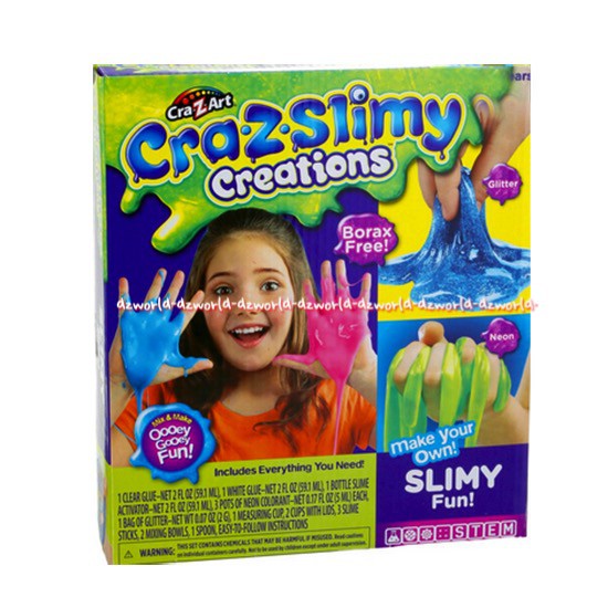 CraZart Craz Slimy Creations Mainan Anak Membuat Slime