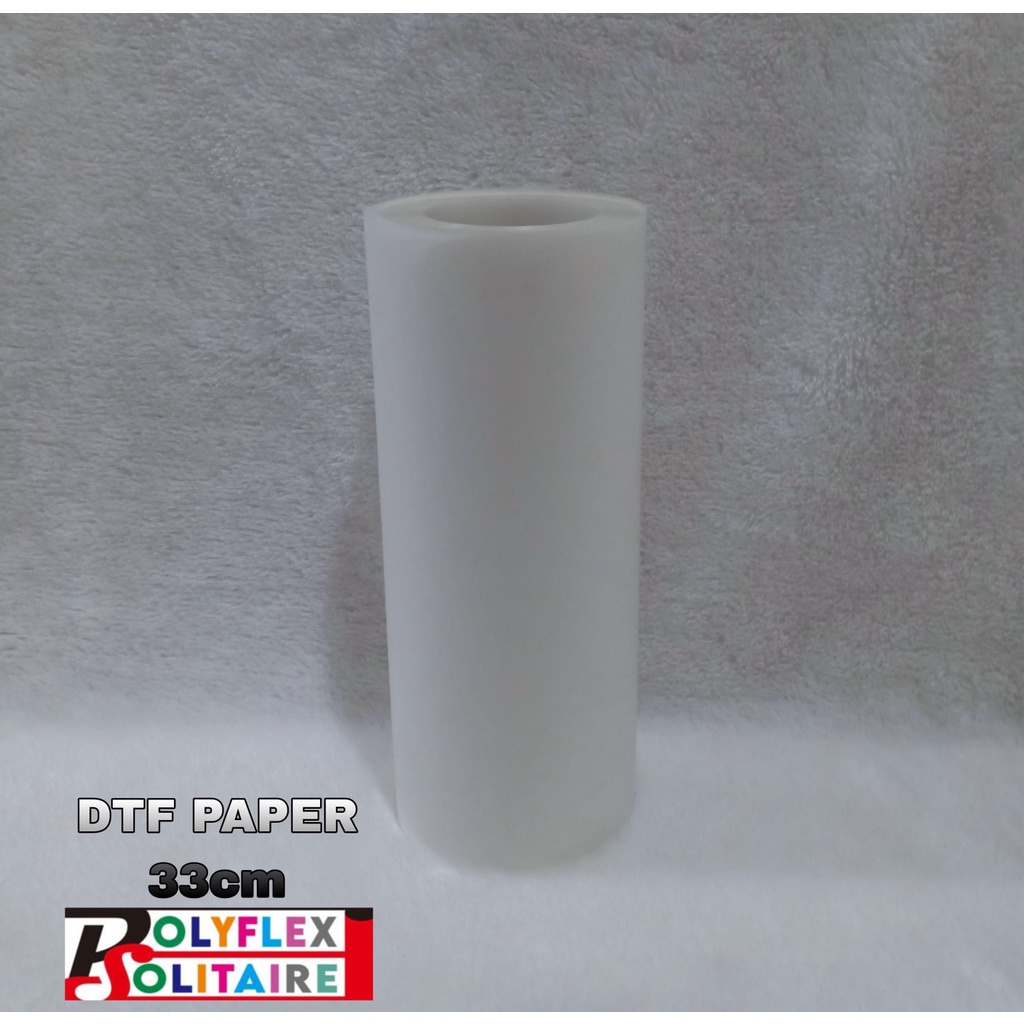 Polyflex Solitaire DTF PAPER Untuk Mesin DTF Lebar 33cm PREMIUM